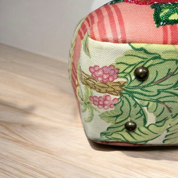 Y2K Isabella Fiore Sequined Leopard Print Bamboo Handle Tote Bag - Picture 11 of 13